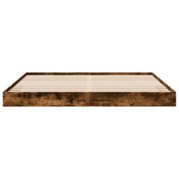 Berkfield Home Bed Frame without Mattress Smoked Oak 180x200 cm Super King Engineered Wood in Brown - thumbnail 4