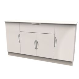 Ready Assembled 2 U Holborn 4 Door 1 Drawer Wide Unit (Ready Assembled) in Taupe - Size: Large - thumbnail 3
