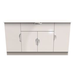 Ready Assembled 2 U Holborn 4 Door 1 Drawer Wide Unit (Ready Assembled) in Taupe - Size: Large - thumbnail 1