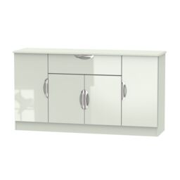 Ready Assembled 2 U Holborn 4 Door 1 Drawer Wide Unit (Ready Assembled) in Taupe - Size: Large - thumbnail 8