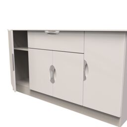 Ready Assembled 2 U Holborn 4 Door 1 Drawer Wide Unit (Ready Assembled) in Taupe - Size: Large - thumbnail 5