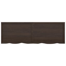 Berkfield Home Wall Shelf Dark Grey 180x60x(2-4) cm Treated Solid Wood Oak in Brown - thumbnail 3