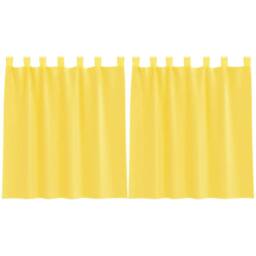 Berkfield Home Voile Curtains with Loops 2 pcs Yellow 140x140 cm