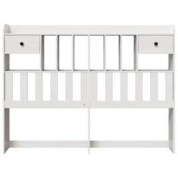 Berkfield Home Headboard with Storage White 140 cm Solid Wood Pine