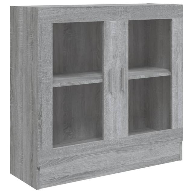 Berkfield Home Vitrine Cabinet Grey Sonoma 82.5x30.5x80 cm Engineered Wood - image 1