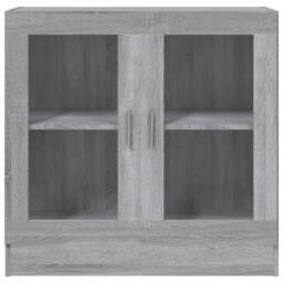 Berkfield Home Vitrine Cabinet Grey Sonoma 82.5x30.5x80 cm Engineered Wood - thumbnail 3
