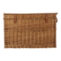 Red Hamper Wicker Large Light Steamed Storage Hamper in Dark Brown - thumbnail 3