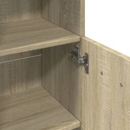 Berkfield Home Practical Bathroom Cabinet Sonoma Oak 30.5x30x95 cm Engineered Wood in Light Brown - thumbnail 8