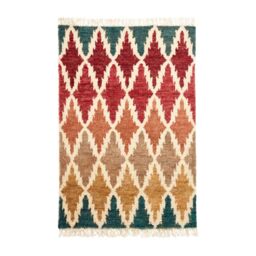 The Rug Shop UK Multi Handmade Modern Geometric Hemp Kilim Easy To Clean Area Rug - Size: 120 cm x 170 cm - thumbnail 9