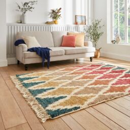 The Rug Shop UK Multi Handmade Modern Geometric Hemp Kilim Easy To Clean Area Rug - Size: 120 cm x 170 cm - thumbnail 2