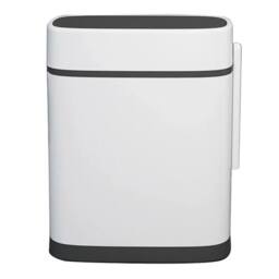 SPETLEK Slim Narrow Toilet Trash Can Press Lid Bin in White - Size: 0.6m2 - thumbnail 3