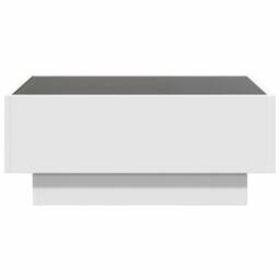 Berkfield Home Coffee Table with LED White 70x50x30 cm Engineered Wood - Size: 70 x 50 x 30 cm - thumbnail 6