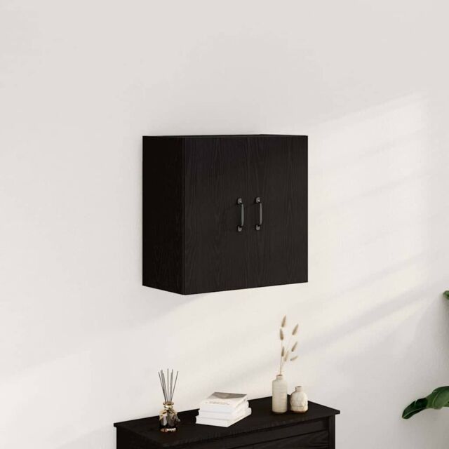 Berkfield Home Wall Cabinet Black Oak 60x31x60 cm Engineered Wood - Size: 60 x 31 x 60 cm - image 1