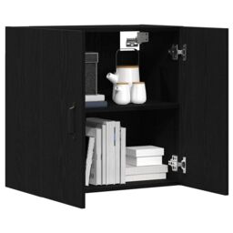 Berkfield Home Wall Cabinet Black Oak 60x31x60 cm Engineered Wood - Size: 60 x 31 x 60 cm - thumbnail 4