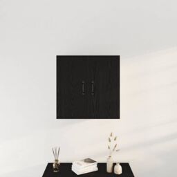 Berkfield Home Wall Cabinet Black Oak 60x31x60 cm Engineered Wood - Size: 60 x 31 x 60 cm - thumbnail 3