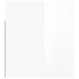 Berkfield Home Elegant Wall-mounted Bedside Cabinets 2 pcs High Gloss White 50x3 - thumbnail 8