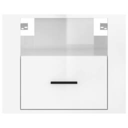 Berkfield Home Elegant Wall-mounted Bedside Cabinets 2 pcs High Gloss White 50x3 - thumbnail 6