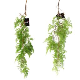 Leaf 100cm Artificial Hanging Maidenhair Fern Plant Dark Green - thumbnail 5