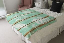 Benjamin Tate Design Nautical Elements On Wood Blanket in Natural - Size: 120 cm x 150 cm - thumbnail 3