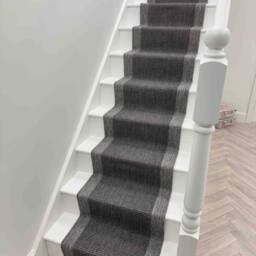 runrug Stair Runner Carpet - Reversible & Durable, 2mm - 'Vichy' in Midnight - Size: 60 cm x 690 cm - thumbnail 6