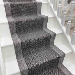 runrug Stair Runner Carpet - Reversible & Durable, 2mm - 'Vichy' in Midnight - Size: 60 cm x 690 cm - thumbnail 1