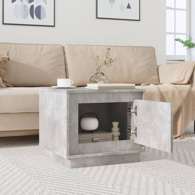 Berkfield Home Decorative Coffee Table Concrete Grey 51x50x44 cm Engineered Wood - Size: 51 x 50 x 44 cm - image 1