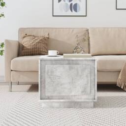 Berkfield Home Decorative Coffee Table Concrete Grey 51x50x44 cm Engineered Wood - Size: 51 x 50 x 44 cm - thumbnail 2