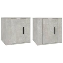 Berkfield Home Wall Mounted TV Cabinets 2 pcs Concrete Grey 40x34.5x40 cm - thumbnail 2