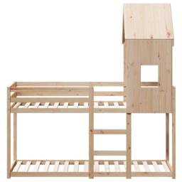 Berkfield Home Bunk Bed without Mattress 90x200 cm Solid Wood Pine in Brown - thumbnail 4