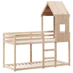 Berkfield Home Bunk Bed without Mattress 90x200 cm Solid Wood Pine in Brown - thumbnail 3