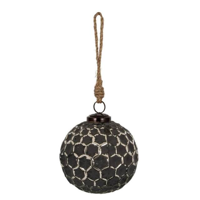 Lemon Pavilion Furniture and Decor Grey Metallic Collection Large Honey Combe Bauble - L10 x W10 x H10 cm in Silver
