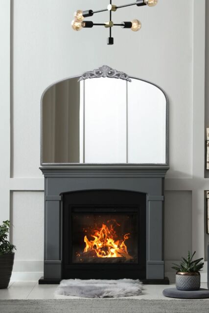 "MirrorOutlet Silver Metal Framed Classic Arched Wall Mirror 40"" X 31"" (102 X 80CM) - Size: 1 Pack" - image 1