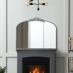 "MirrorOutlet Silver Metal Framed Classic Arched Wall Mirror 40"" X 31"" (102 X 80CM) - Size: 1 Pack" - thumbnail 6