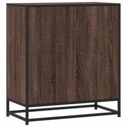 Berkfield Home Sideboard Brown Oak 68x35x76 cm Engineered Wood & Metal - Size: 68 x 35 x 76 cm - thumbnail 7