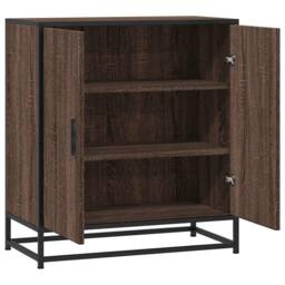 Berkfield Home Sideboard Brown Oak 68x35x76 cm Engineered Wood & Metal - Size: 68 x 35 x 76 cm - thumbnail 5
