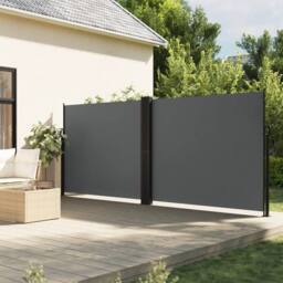 Berkfield Home Retractable Side Awning Anthracite 160x600 cm in Dark Grey - thumbnail 1