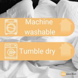 "HomeSpace Direct Percale Extra Deep 16"" Fitted Sheet in White - Size: Double" - thumbnail 2