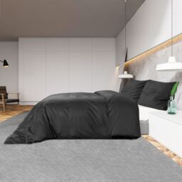 Berkfield Home Duvet Cover Set Black 200x200 cm Light-weight Microfiber - thumbnail 4