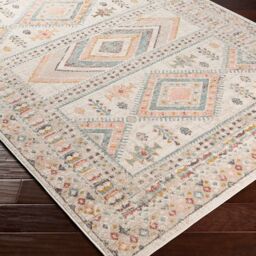 Livabliss Ankara - Vintage Pink Grey Traditional Boho Living Dining Bedroom Rug in Peach - Size: 200 cm x 275 cm - thumbnail 6