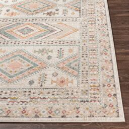 Livabliss Ankara - Vintage Pink Grey Traditional Boho Living Dining Bedroom Rug in Peach - Size: 200 cm x 275 cm - thumbnail 5