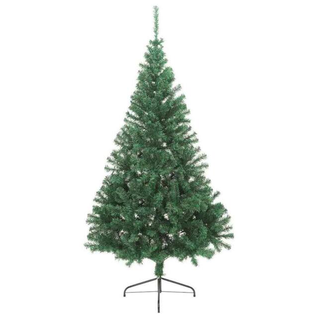 Berkfield Home Beautiful Artificial Half Christmas Tree with Stand Green 180 cm PVC - image 1