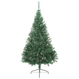 Berkfield Home Beautiful Artificial Half Christmas Tree with Stand Green 180 cm PVC
