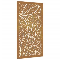 Berkfield Home Garden Wall Decoration 105x55 cm Corten Steel Leaf Design in Brown - thumbnail 2