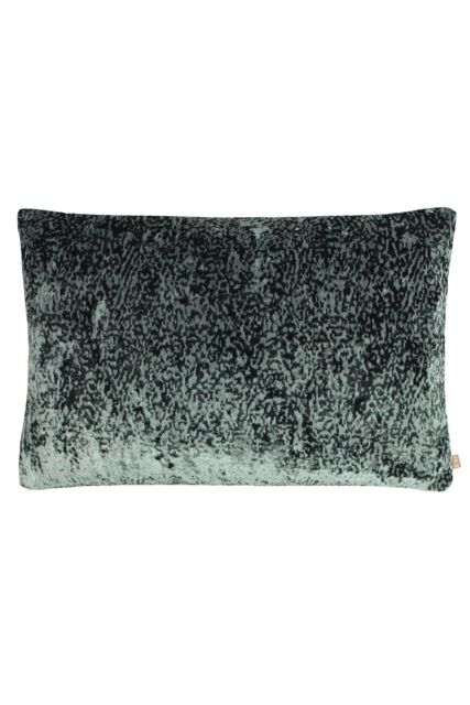 KAI Lynx Velvet Jacquard Cushion in Dark Green - Size: 40 cm x 60 cm - image 1
