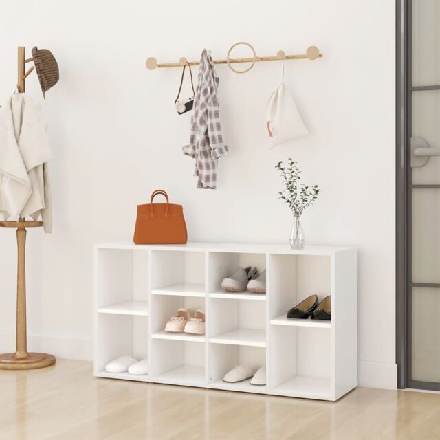Berkfield Home Shoe Bench White 103x30x54.5 cm Engineered Wood - image 1