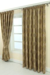 Homescapes Modern Curve Jacquard Curtain Tie Back Pair in Gold - thumbnail 5