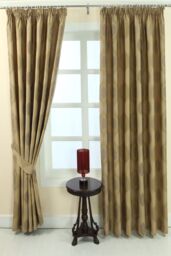 Homescapes Modern Curve Jacquard Curtain Tie Back Pair in Gold - thumbnail 3