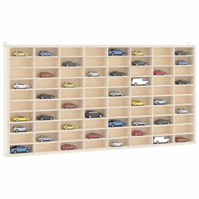 Berkfield Home Wall Display Cabinet with 80 Compartments 80x4.5x40.5 cm in Light Beige - image 1