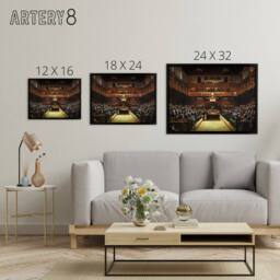 "Artery8 Banksy Devolved Parliament Chimps Framed Canvas Wall Art Print in Brown - Size: W12"" x H16""" - thumbnail 4