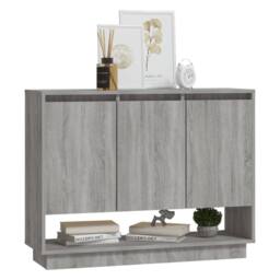 Berkfield Home Sideboard Grey Sonoma 97x31x75 cm Engineered Wood - Size: 97 x 31 x 75 cm - thumbnail 4